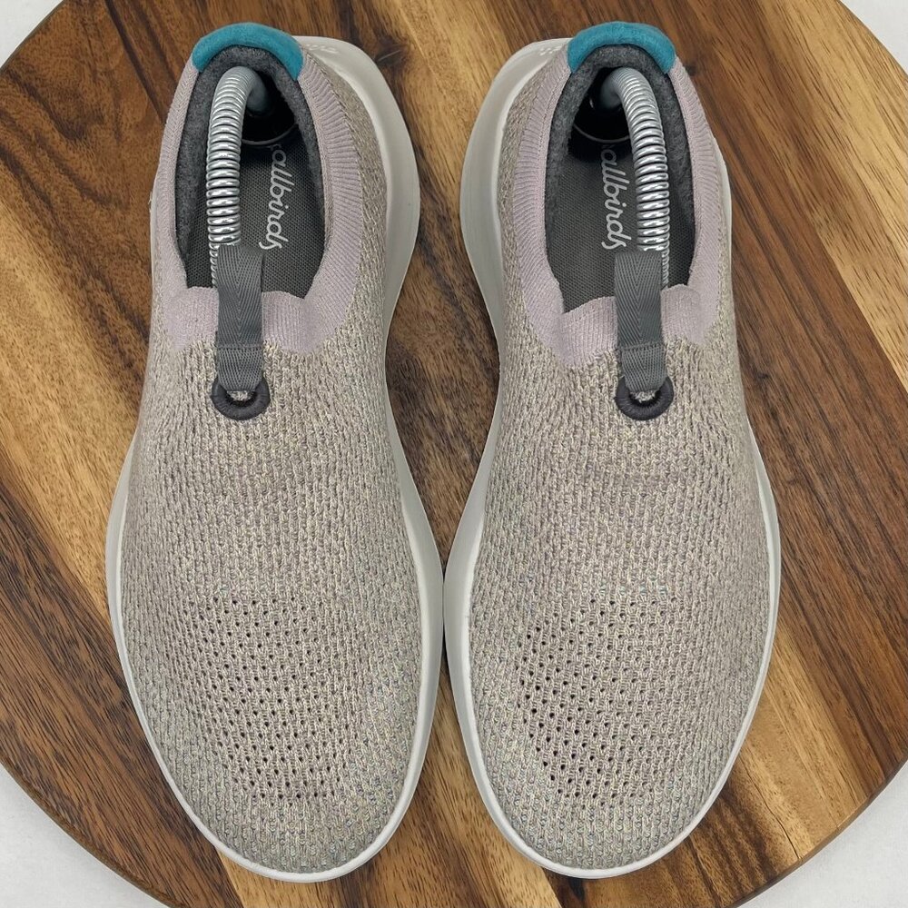 allbirds Women's Slip-On Sneakers in Light Gray with Teal Accent - Picture 12 of 16